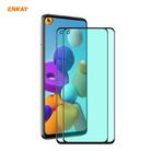 For Samsung Galaxy A21 / A21s 2 PCS ENKAY Hat-Prince 0.26mm 9H 6D Curved Full Screen Eye Protection Green Film Tempered Glass Protector - 1