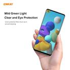 For Samsung Galaxy A21 / A21s 2 PCS ENKAY Hat-Prince 0.26mm 9H 6D Curved Full Screen Eye Protection Green Film Tempered Glass Protector - 2