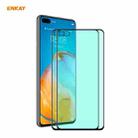 For Huawei P40 2 PCS ENKAY Hat-Prince 0.26mm 9H 6D Curved Full Screen Eye Protection Green Film Tempered Glass Protector - 1