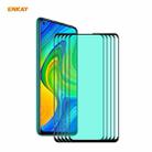 For Redmi 10X 4G/Redmi Note 9 5 PCS ENKAY Hat-Prince 0.26mm 9H 6D Curved Full Screen Eye Protection Green Film Tempered Glass Protector - 1