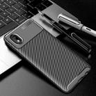 For Samsung Galaxy A01 Core Carbon Fiber Texture Shockproof TPU Case(Black) - 1