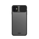 For iPhone 12 mini MOFI Xing Dun Series Translucent Frosted PC + TPU Privacy Anti-glare Shockproof All-inclusive Protective Case(Black) - 1