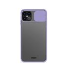For iPhone 12 / 12 Pro MOFI Xing Dun Series Translucent Frosted PC + TPU Privacy Anti-glare Shockproof All-inclusive Protective Case(Purple) - 1