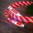 2.4A USB to 8 Pin Colorful Streamer Fast Charging Cable, Length: 1m(Red Light) - 1