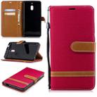 Color Matching Denim Texture Leather Case for Nokia 2.1 (2018) , with Holder & Card Slots & Wallet & Lanyard(Red) - 1