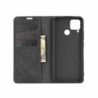 For Realme C15 Retro-skin Business Magnetic Suction Leather Case with Holder & Card Slots & Wallet(Black) - 2