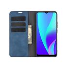 For Realme C15 Retro-skin Business Magnetic Suction Leather Case with Holder & Card Slots & Wallet(Dark Blue) - 3