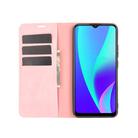 For Realme C15 Retro-skin Business Magnetic Suction Leather Case with Holder & Card Slots & Wallet(Pink) - 3