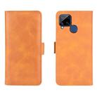 For OPPO Realme C15 Dual-side Magnetic Buckle Horizontal Flip Leather Case with Holder & Card Slots & Wallet(Yellow) - 2