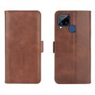 For OPPO Realme C15 Dual-side Magnetic Buckle Horizontal Flip Leather Case with Holder & Card Slots & Wallet(Brown) - 1