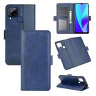 For OPPO Realme C15 Dual-side Magnetic Buckle Horizontal Flip Leather Case with Holder & Card Slots & Wallet(Dark Blue) - 1