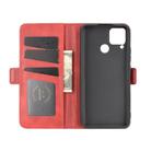 For OPPO Realme C15 Dual-side Magnetic Buckle Horizontal Flip Leather Case with Holder & Card Slots & Wallet(Red) - 4