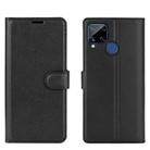 For OPPO Realme C15 Litchi Texture Horizontal Flip Protective Case with Holder & Card Slots & Wallet(Black) - 2