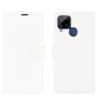 For OPPO Realme C15 Litchi Texture Horizontal Flip Protective Case with Holder & Card Slots & Wallet(White) - 2