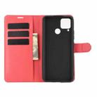 For OPPO Realme C15 Litchi Texture Horizontal Flip Protective Case with Holder & Card Slots & Wallet(Red) - 3