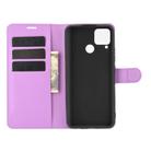 For OPPO Realme C15 Litchi Texture Horizontal Flip Protective Case with Holder & Card Slots & Wallet(Purple) - 3