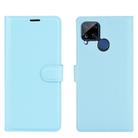 For OPPO Realme C15 Litchi Texture Horizontal Flip Protective Case with Holder & Card Slots & Wallet(Blue) - 2