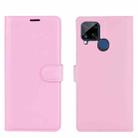 For OPPO Realme C15 Litchi Texture Horizontal Flip Protective Case with Holder & Card Slots & Wallet(Pink) - 2