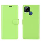 For OPPO Realme C15 Litchi Texture Horizontal Flip Protective Case with Holder & Card Slots & Wallet(Green) - 2