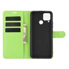For OPPO Realme C15 Litchi Texture Horizontal Flip Protective Case with Holder & Card Slots & Wallet(Green) - 3