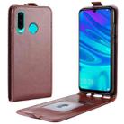 For Huawei P30 lite R64 Texture Single Vertical Flip Leather Protective Case with Card Slots & Photo Frame(Brown) - 1