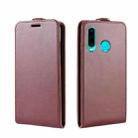 For Huawei P30 lite R64 Texture Single Vertical Flip Leather Protective Case with Card Slots & Photo Frame(Brown) - 1