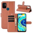 For UMIDIGI  A7 Pro Litchi Texture Horizontal Flip Protective Case with Holder & Card Slots & Wallet(Brown) - 1