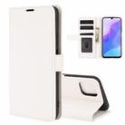 For Huawei Enjoy 20 R64 Texture Single Horizontal Flip Protective Case with Holder & Card Slots & Wallet& Photo Frame(White) - 1
