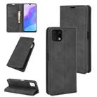 For Huawei Enjoy 20 Retro-skin Business Magnetic Suction Leather Case with Holder & Card Slots & Wallet(Black) - 1