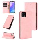 For Huawei Enjoy 20 Retro-skin Business Magnetic Suction Leather Case with Holder & Card Slots & Wallet(Pink) - 1