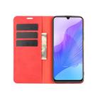 For Huawei Enjoy 20 Retro-skin Business Magnetic Suction Leather Case with Holder & Card Slots & Wallet(Red) - 3