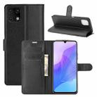 For Huawei Enjoy 20 Litchi Texture Horizontal Flip Protective Case with Holder & Card Slots & Wallet(Black) - 1