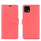 For Huawei Enjoy 20 Litchi Texture Horizontal Flip Protective Case with Holder & Card Slots & Wallet(Red) - 2