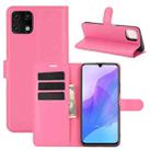 For Huawei Enjoy 20 Litchi Texture Horizontal Flip Protective Case with Holder & Card Slots & Wallet(Rose red) - 1