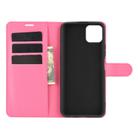 For Huawei Enjoy 20 Litchi Texture Horizontal Flip Protective Case with Holder & Card Slots & Wallet(Rose red) - 2