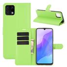 For Huawei Enjoy 20 Litchi Texture Horizontal Flip Protective Case with Holder & Card Slots & Wallet(Green) - 1