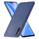 For Huawei P Smart S Shockproof Crocodile Texture PC + PU Case(Blue) - 2
