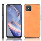 For Oppo Reno4 Z 5G/A92S Shockproof Sewing Cow Pattern Skin PC + PU + TPU Case(Orange) - 1