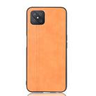 For Oppo Reno4 Z 5G/A92S Shockproof Sewing Cow Pattern Skin PC + PU + TPU Case(Orange) - 2