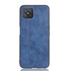 For Oppo Reno4 Z 5G/A92S Shockproof Sewing Cow Pattern Skin PC + PU + TPU Case(Blue) - 2