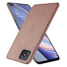 For Oppo Reno4 Z 5G/A92S Shockproof Crocodile Texture PC + PU Case(Brown) - 2