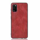 For Samsung Galaxy A41 Shockproof Sewing Cow Pattern Skin PC + PU + TPU Case(Red) - 2