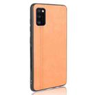 For Samsung Galaxy A41 Shockproof Sewing Cow Pattern Skin PC + PU + TPU Case(Orange) - 3