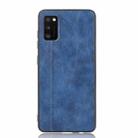 For Samsung Galaxy A41 Shockproof Sewing Cow Pattern Skin PC + PU + TPU Case(Blue) - 2