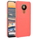 For Nokia 5.3 Shockproof Crocodile Texture PC + PU Case(Red) - 1