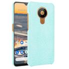 For Nokia 5.3 Shockproof Crocodile Texture PC + PU Case(Light green) - 1