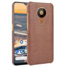 For Nokia 5.3 Shockproof Crocodile Texture PC + PU Case(Brown) - 1