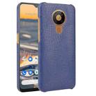 For Nokia 5.3 Shockproof Crocodile Texture PC + PU Case(Blue) - 1
