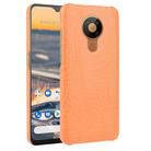 For Nokia 5.3 Shockproof Crocodile Texture PC + PU Case(Orange) - 1