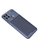 For OPPO Realme C15 Carbon Fiber Texture Shockproof TPU Case(Blue) - 2